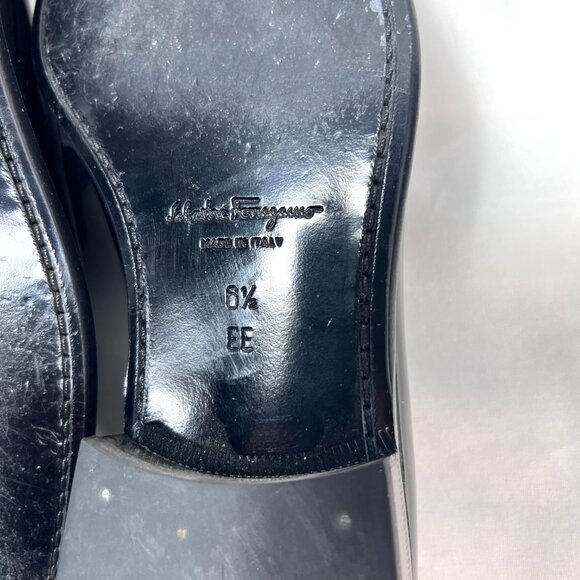 SALVATORE FERRAGAMO Patent Leather Tuxedo formal Shoes‎  Men\